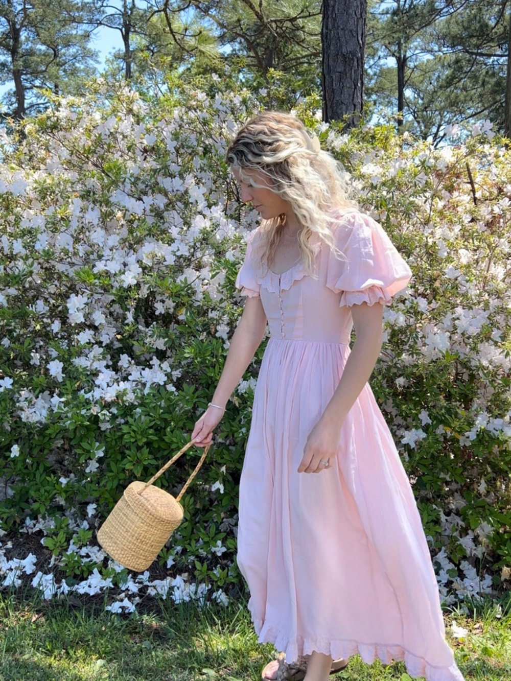 Kara Thoms Audrey Dress in Pale Pink